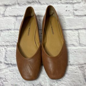 Lucky Brand Alba Leather Flats in Light Brown 7 1/2